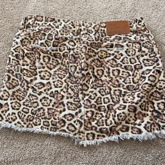 Vanguard Denim Skirt in Leopard One Teaspoon - Picture 6 of 7